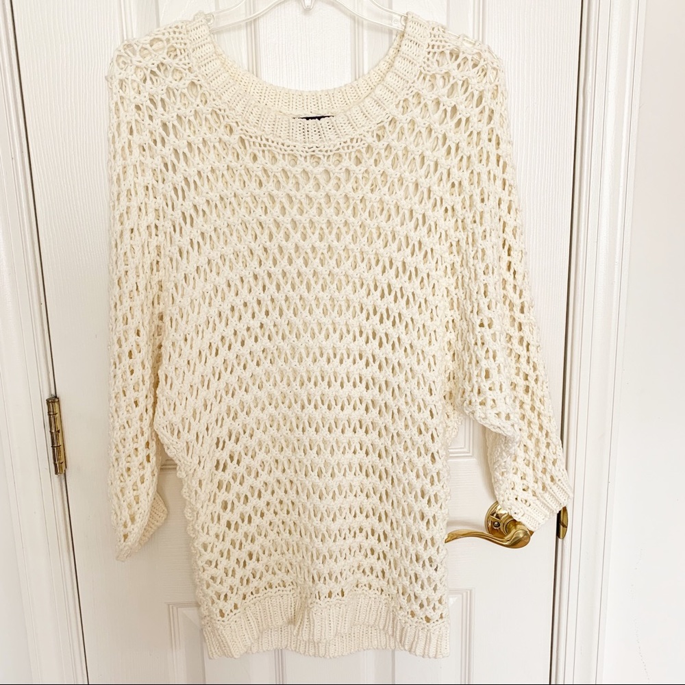 Tildon for Nordstrom Creamy Open Knit Pullover